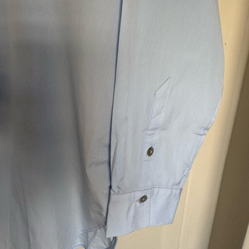 Massimo Dutti Pale Blue Cotton Dress Shirt - Size 38 - BNWT - Picture 4 of 9